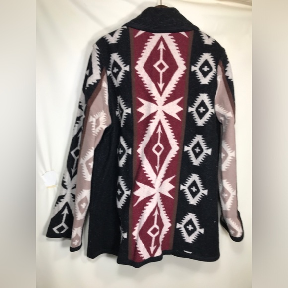 Native Jackets Womens Coat Large Sante Fe Southwestern Zuni Pueblo Wool Blend - Picture 6 of 8